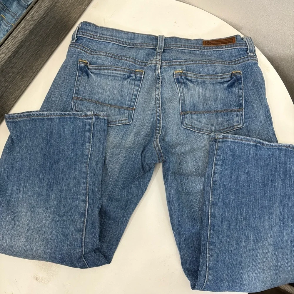 Stylish Ralph Lauren polo stretch cropped Blue Jeans